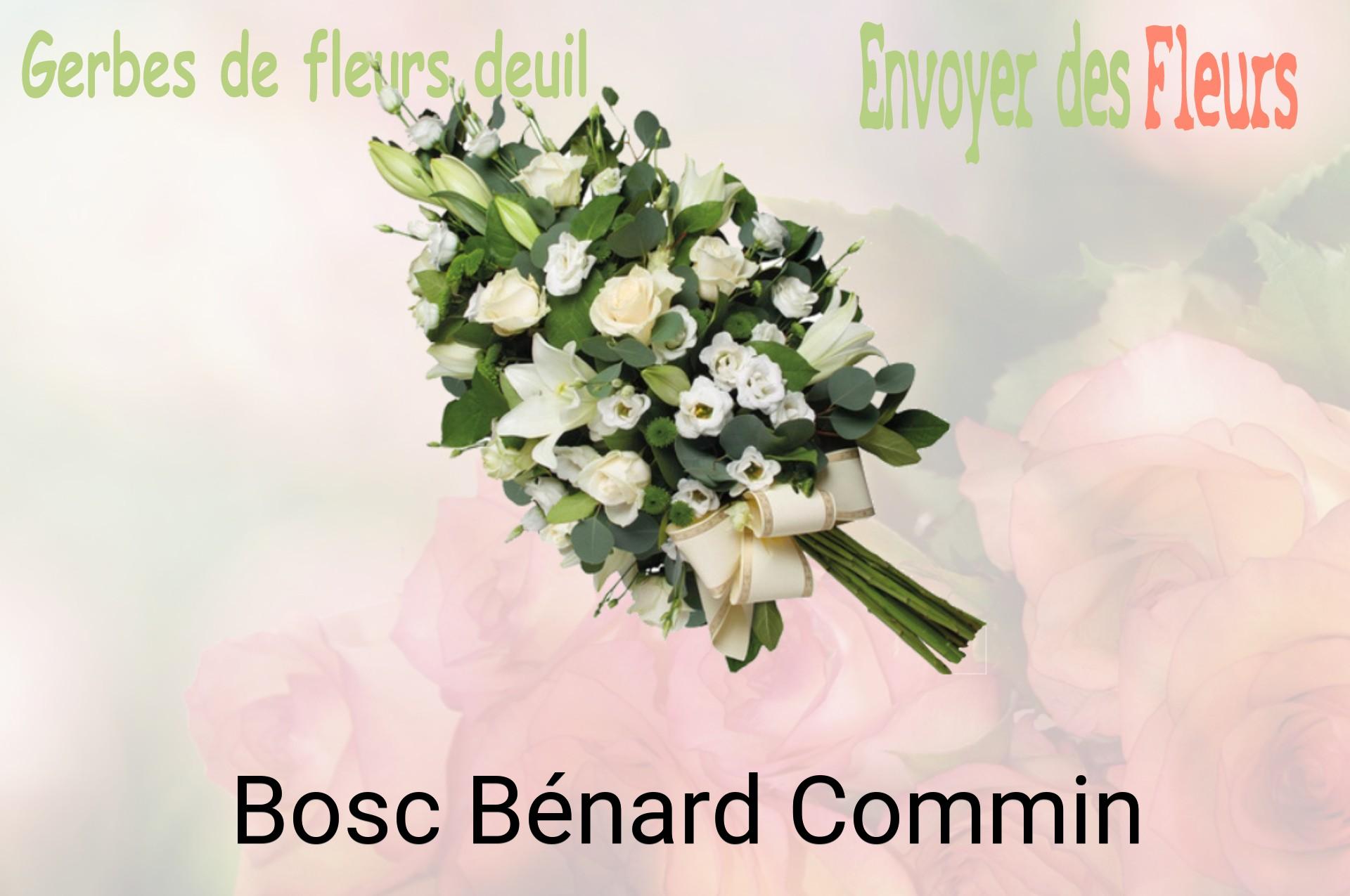 Gerbe de fleurs de deuil livrée à Bosc-Bénard-Commin